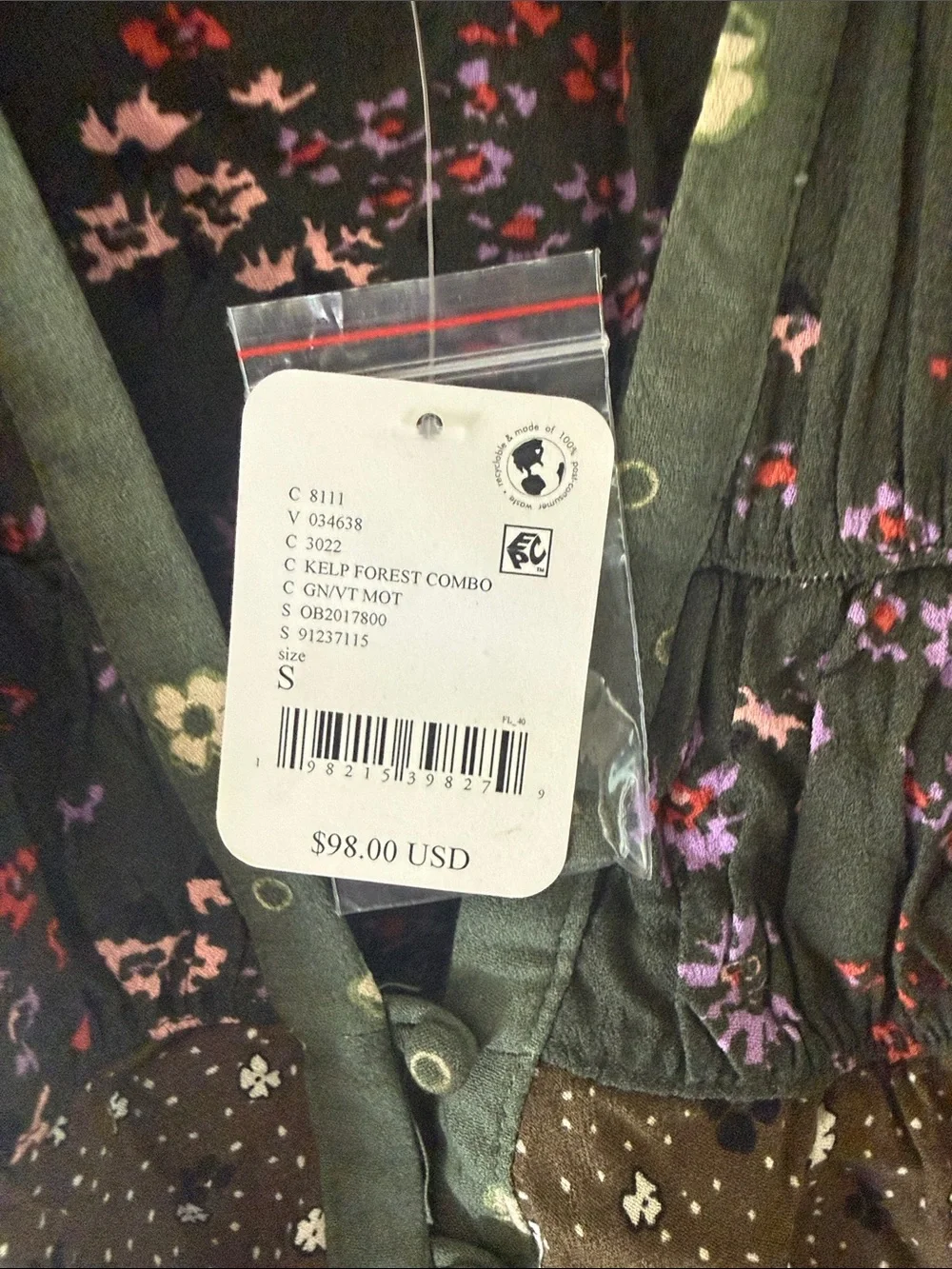 BNWT Free People Bella Button Up Shirt sz S